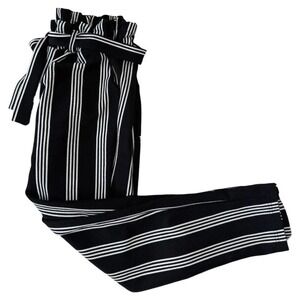 Harper Heritage Striped Paperbag Work Pants Woman - Size Small